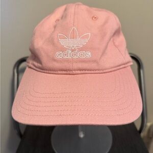 Adidas Originals Pink Trefoil Cotton Dad Hat Adjustable Baseball Cap